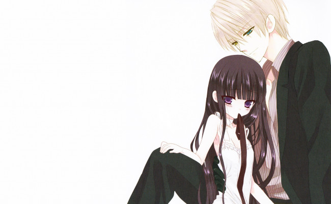 Обои картинки фото аниме, inu x boku ss, пара
