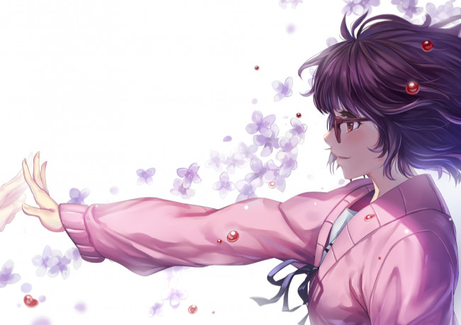 Обои картинки фото аниме, kyoukai no kanata, фон, взгляд, девушка