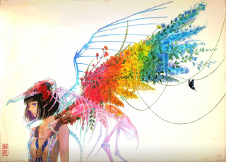 Картинка аниме ангелы +демоны девушка