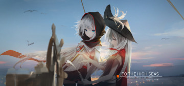 Картинка аниме pixiv+fantasia девушки