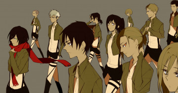 Картинка аниме shingeki+no+kyojin атака титанов