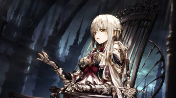 Картинка аниме оружие +техника +технологии girl sword armor anime ken blade warrior japanese guardian