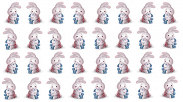 Картинка векторная+графика животные+ animals кролики