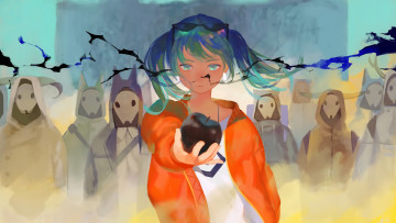 Картинка аниме vocaloid девушка