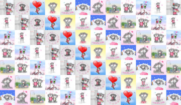 Картинка векторная+графика животные+ animals кошки