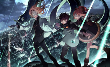 Картинка аниме kekkai+sensen ночь