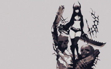 Картинка аниме black+rock+shooter девушка