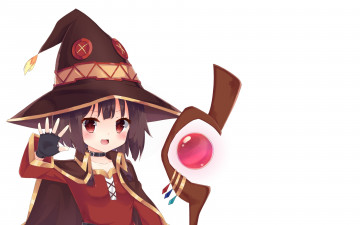 Картинка аниме kono+subarashii+sekai+ni+shukufuku+wo девушка фон взгляд