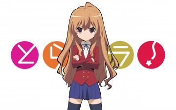 Картинка аниме toradora девушка фон взгляд