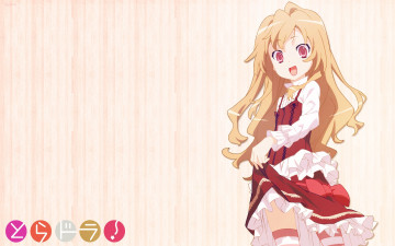 обоя аниме, toradora, фон, девушка, взгляд