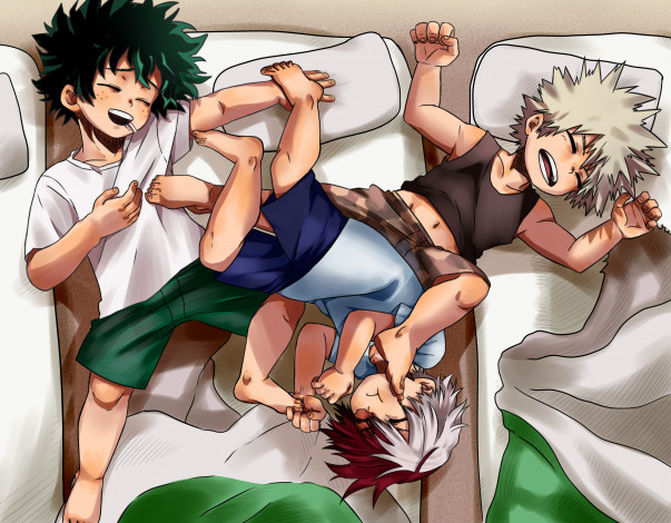 Обои картинки фото аниме, boku no hero academia, моя, геройская, академия