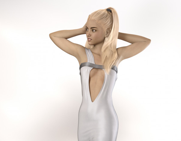 Обои картинки фото 3д графика, люди , people, фон, взгляд, девушка