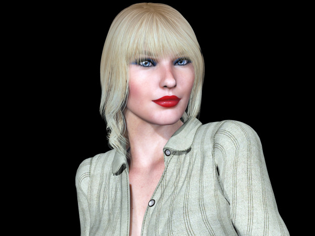 Обои картинки фото 3д графика, люди , people, фон, взгляд, девушка