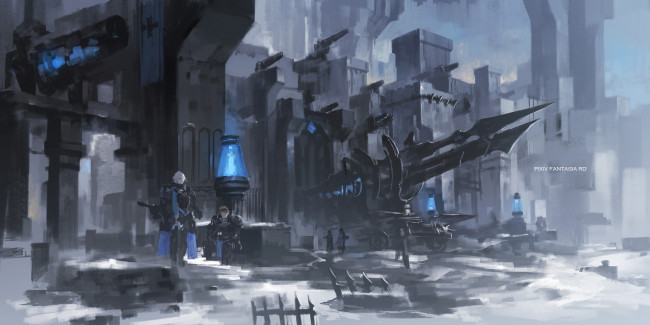 Обои картинки фото аниме, pixiv fantasia, фантазия