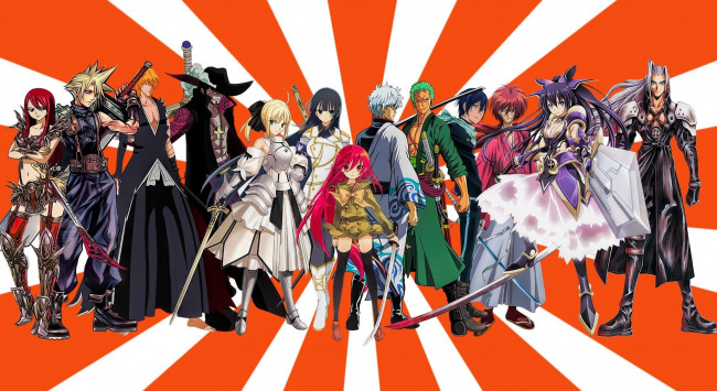 Обои картинки фото аниме, оружие,  техника,  технологии, персонажи, разные