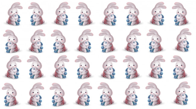 Обои картинки фото векторная графика, животные , animals, кролики