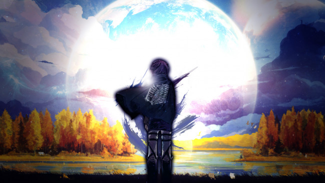 Обои картинки фото аниме, shingeki no kyojin, атака, титанов