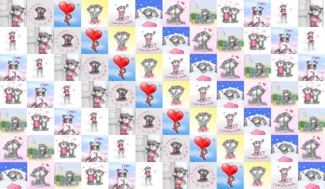 Обои картинки фото векторная графика, животные , animals, кошки