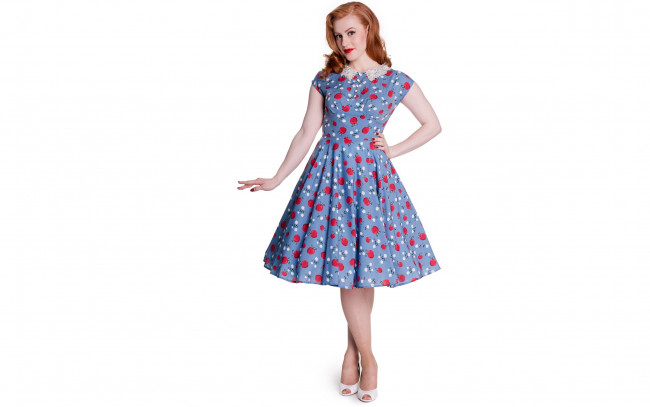 Обои картинки фото девушки, -unsort , рыжеволосые и другие, ретро, рыжая, платье