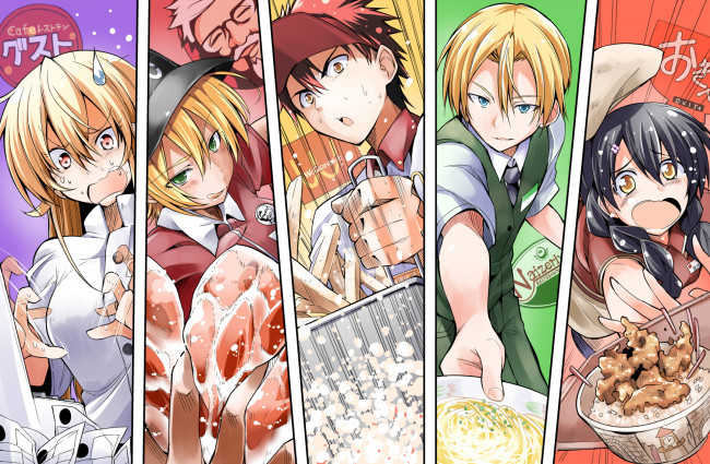 Обои картинки фото аниме, shokugeki no soma, персонажи