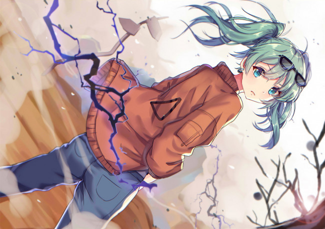 Обои картинки фото аниме, vocaloid, девушка