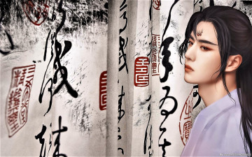 Картинка рисованное кино +мультфильмы ван ибо лицо ткань