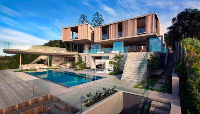 Обои картинки фото города, - здания,  дома, бассейн, архитектура, юар, терраса, south, africa, by, saota, beachy, head, plettenberg, bay, вилла, на, побережье