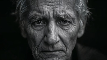 обоя 3д графика, портреты и лица , portraits and faсes, старик, мужчина, портрет, морщины