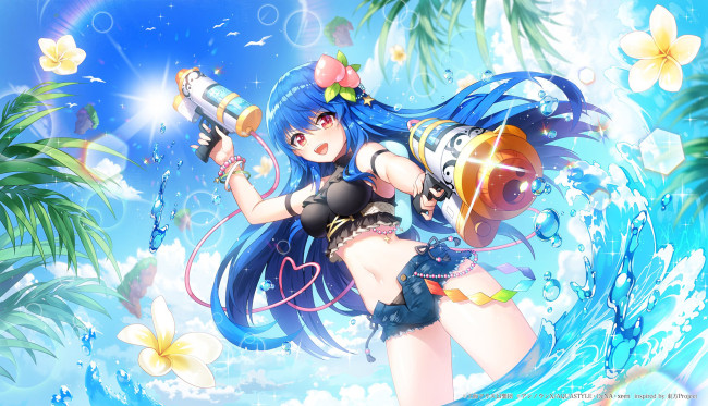 Обои картинки фото аниме, touhou, любовь, hinanawi, tenshi, женщина, арт, этти