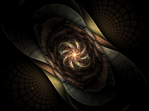 Картинка 3д графика fractal фракталы тёмный абстракция узор цвета