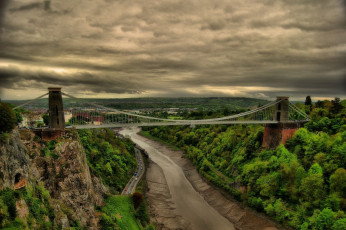 Картинка города мосты тучи мост дорога