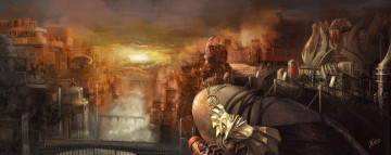 обоя фэнтези, иные, миры, времена, город