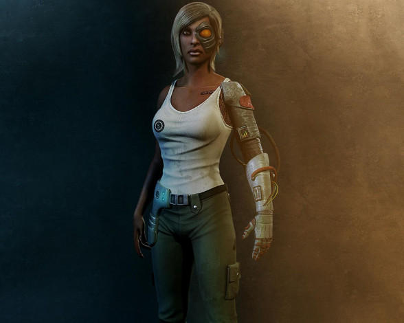 Обои картинки фото glen, victor, tyana, 3д, графика, creatures, существа, девушка, киборг