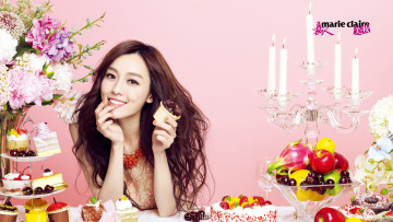 Картинка бренды marie claire цветы свечи фрукты