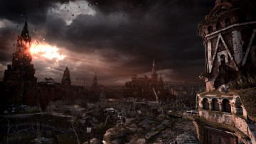 Картинка metro last light видео игры город руины