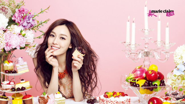Обои картинки фото бренды, marie, claire, цветы, свечи, фрукты