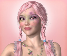 Картинка 3д+графика портрет+ portraits девушка взгляд фон