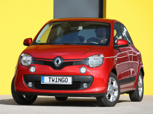 обоя автомобили, renault, twingo, красный, 2014г