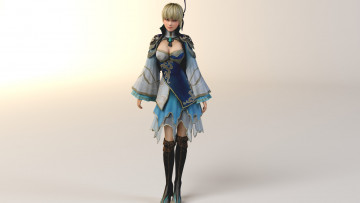 Картинка 3д+графика аниме+ anime девушка взгляд фон