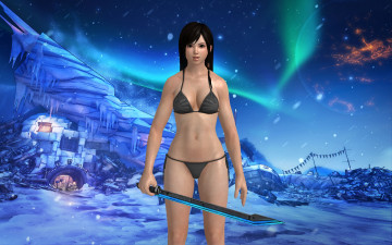 Картинка 3д+графика аниме+ anime девушка взгляд оружие