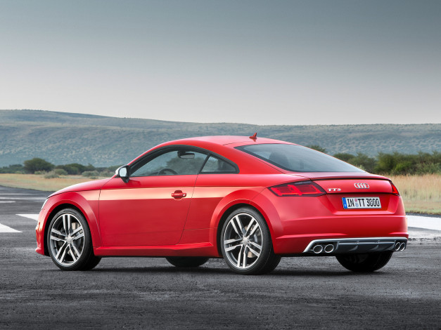 Обои картинки фото автомобили, audi, красный, 2014г, 8s, coupе, tts