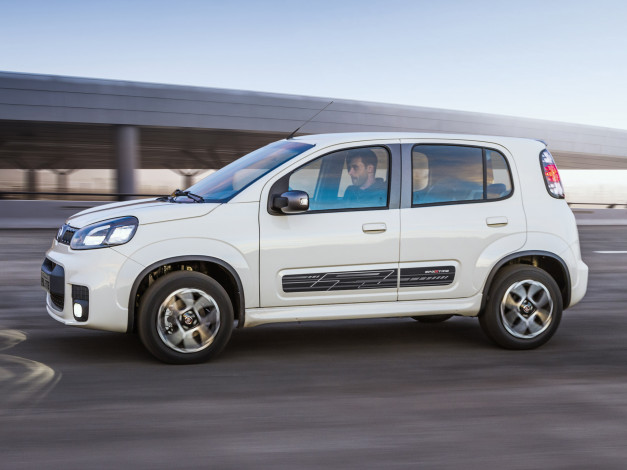Обои картинки фото автомобили, fiat, sporting, uno, светлый, 2014г