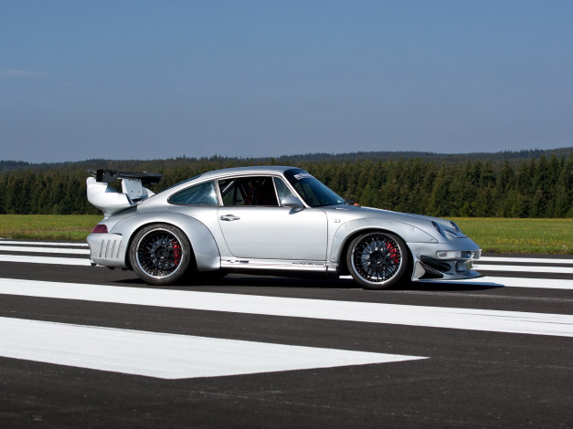 Обои картинки фото автомобили, porsche, widebody, 993, 3-6, turbo, gt2, mcchip, mc600, светлый