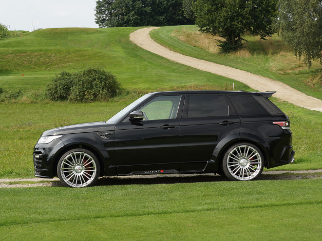 Обои картинки фото автомобили, range rover, range, mansory, sport, rover, темный, 2014г