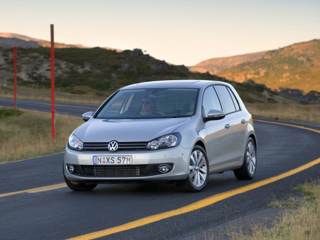 Обои картинки фото автомобили, volkswagen, серый, typ, 5k, au-spec, 5-door, golf