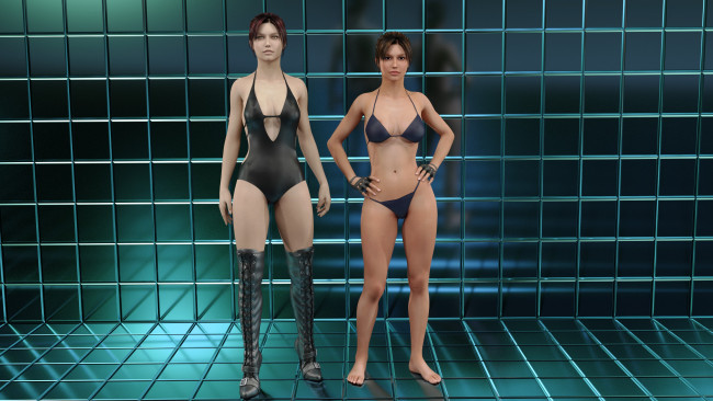 Обои картинки фото 3д графика, люди , people, взгляд, девушки