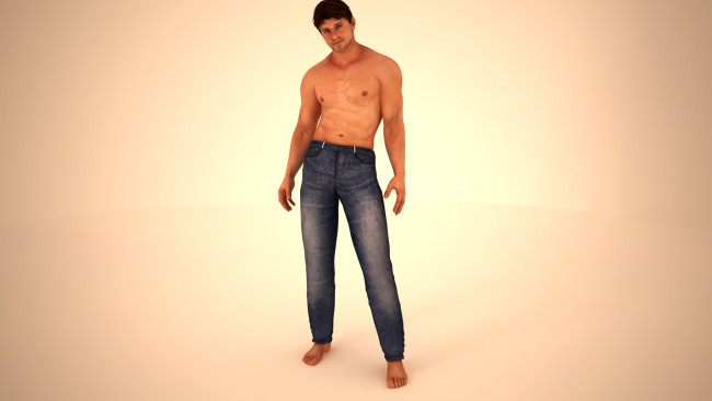 Обои картинки фото 3д графика, люди , people, взгляд, мужчина, фон