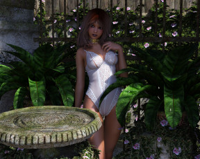 Картинка 3д+графика люди+ people фон взгляд девушка