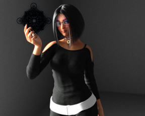 Картинка 3д+графика люди+ people взгляд девушка фон