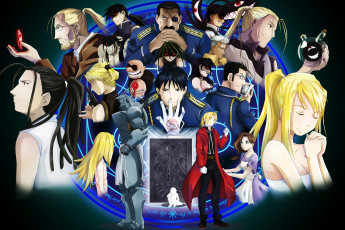 Картинка аниме fullmetal+alchemist стальной алхимик персонажи коллаж арт dinocojv